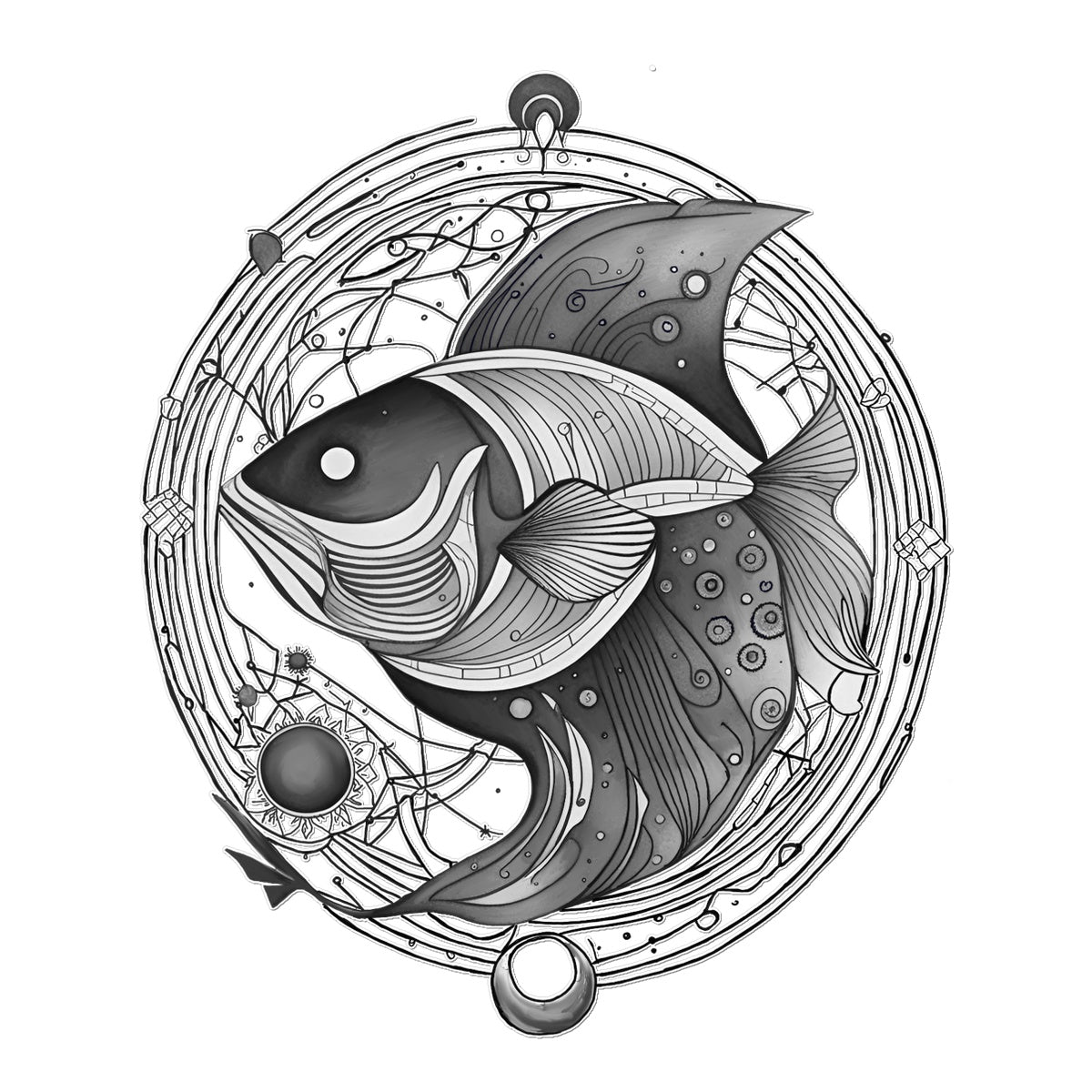 Pisces Temporary Tattoo