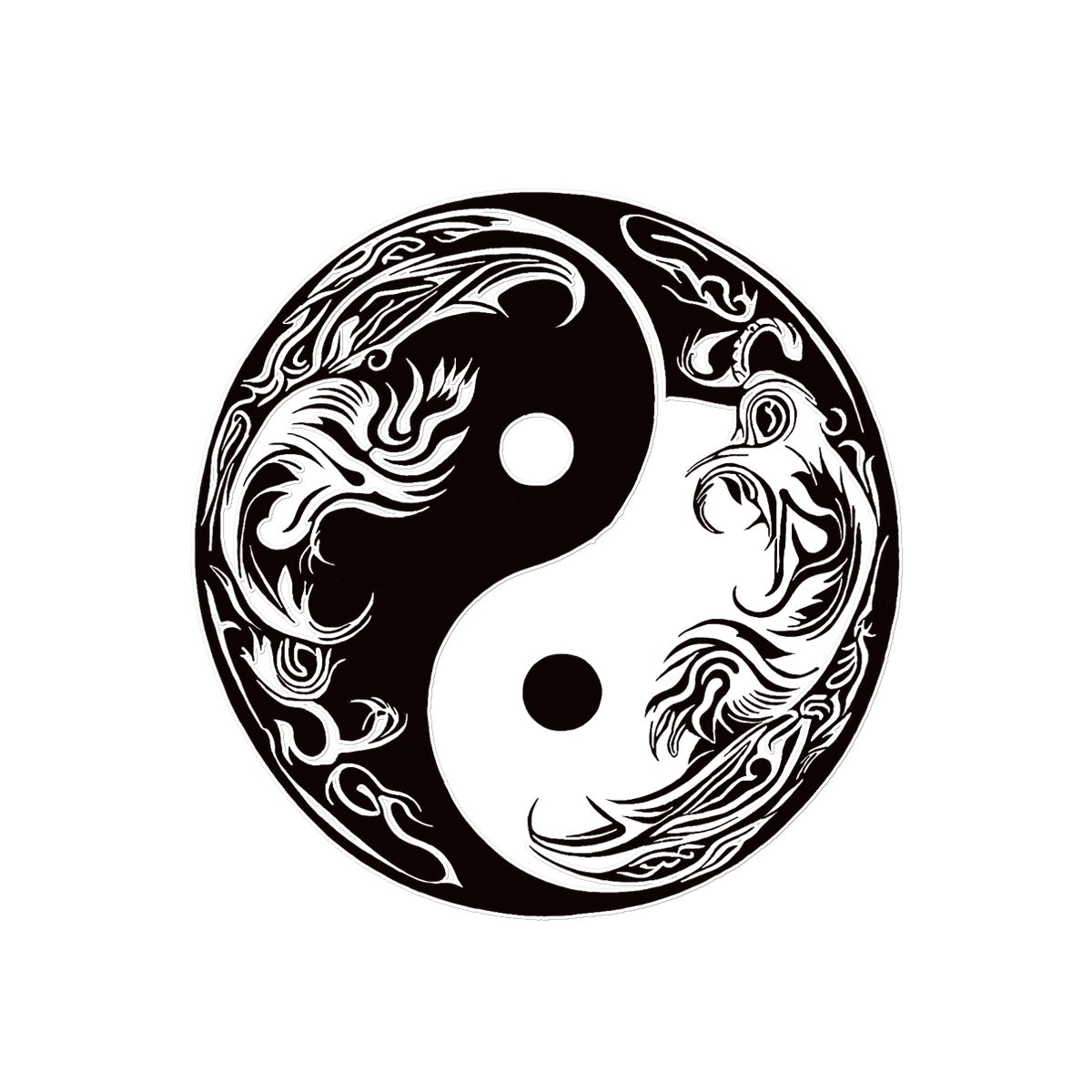 yin/yang Temporary Tattoo