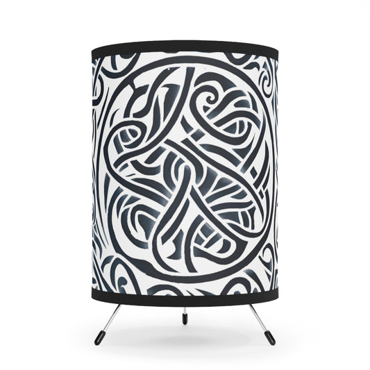 Tripod Lamp with High-Res Printed Shade, US\CA plug