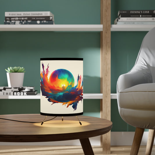 Tripod Lamp with High-Res Printed Shade, US\CA plug