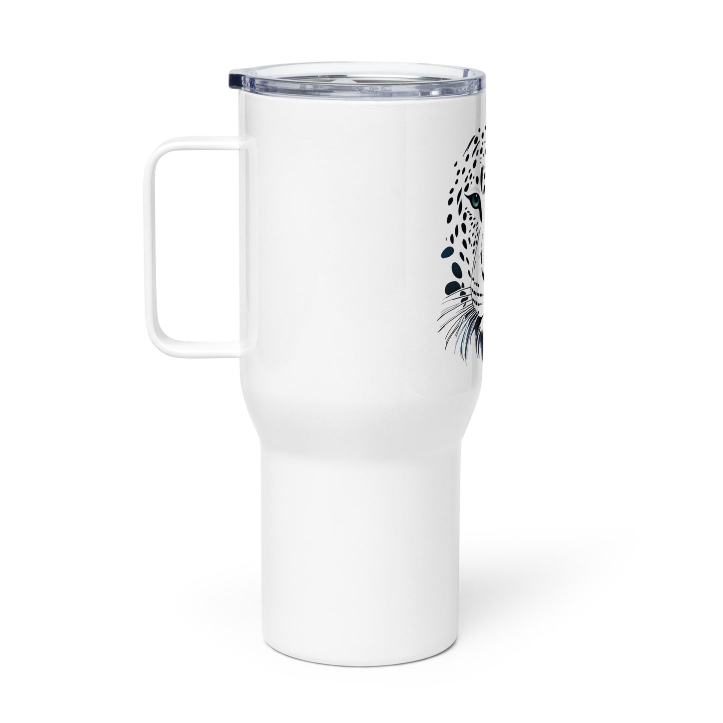 Travel mug with a handle