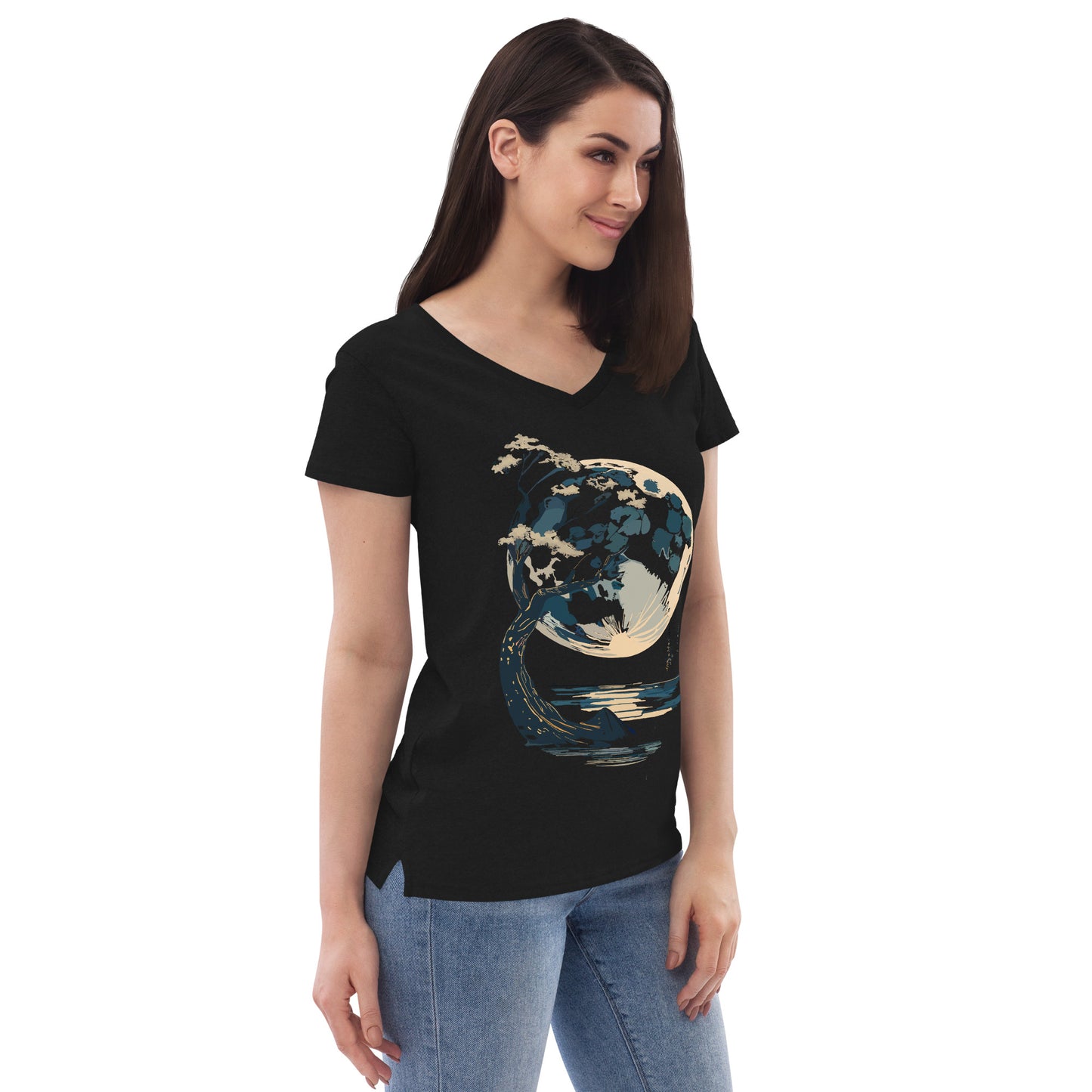 Women’s recycled v-neck t-shirt