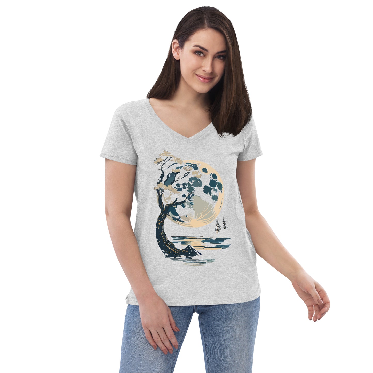 Women’s recycled v-neck t-shirt
