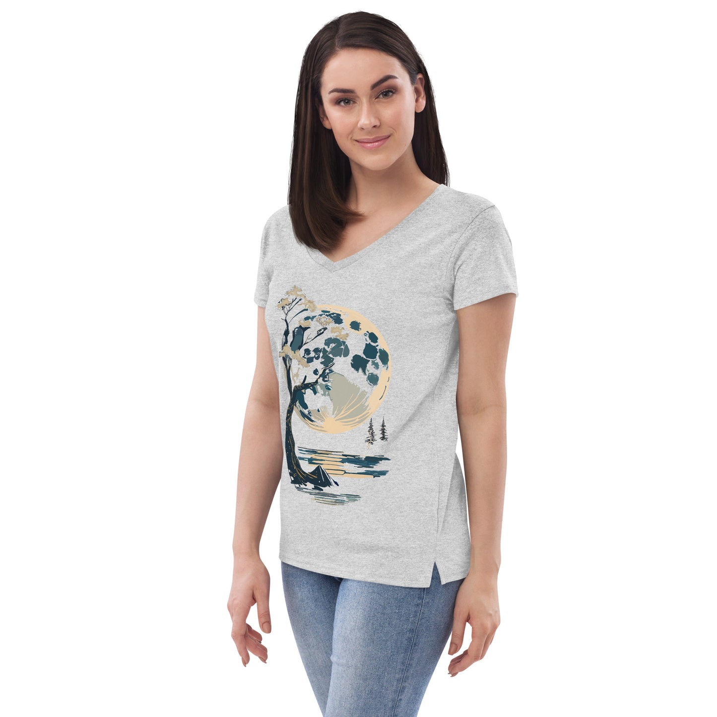Women’s recycled v-neck t-shirt