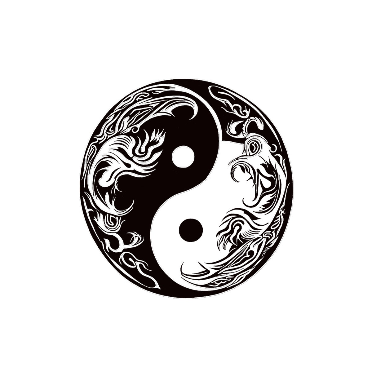 yin/yang Temporary Tattoo