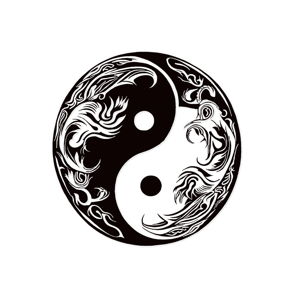 yin/yang Temporary Tattoo
