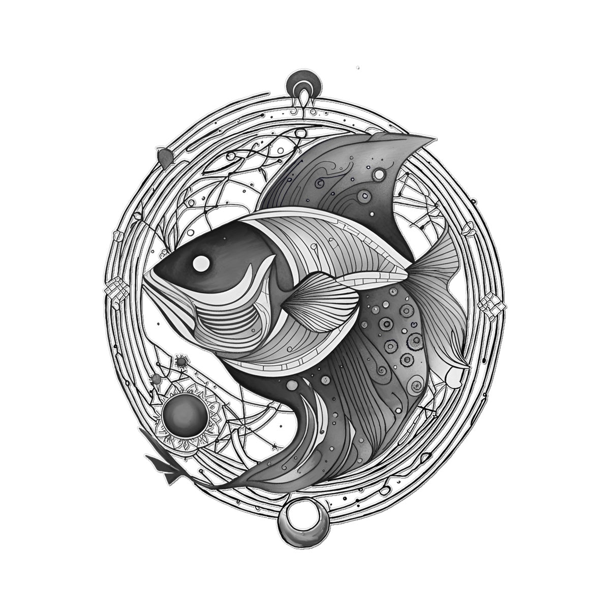 Pisces Temporary Tattoo